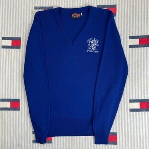Vintage Nutmeg Mills University of Kentucky Wildcats V-neck Sweater